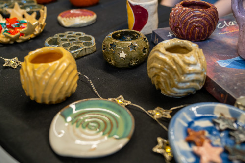 Handmade pottery sold at Youth Maker Market